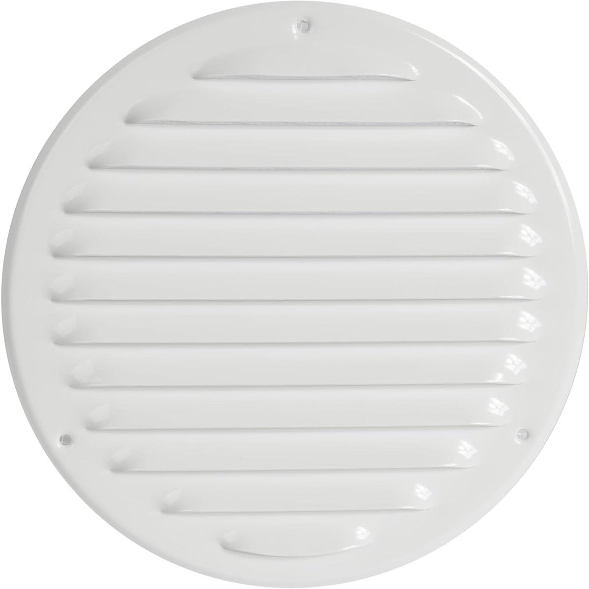 Ventilatierooster Metaal - Afdekking Ventilatieopening - Luchtstroom Reguleren - Geïntegreerd Vlieengaas - Ø 16 cm - Wit