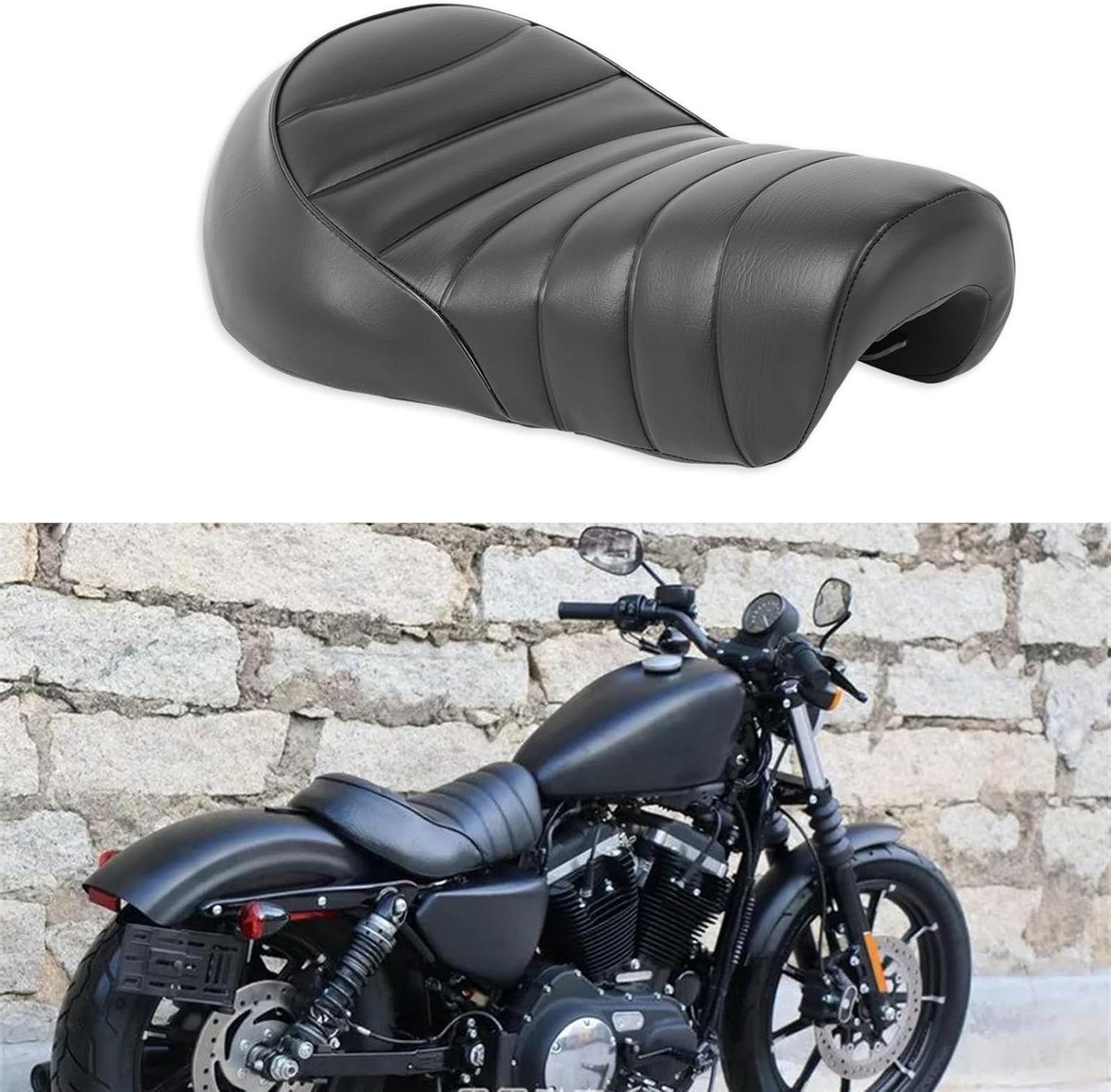 Motorfiets Zitkussen - Coureursstoel Rijderszadel - Comfortabel Rijden - Ergonomisch Ontwerp - 4929 x 314 x 158 cm - Zwart