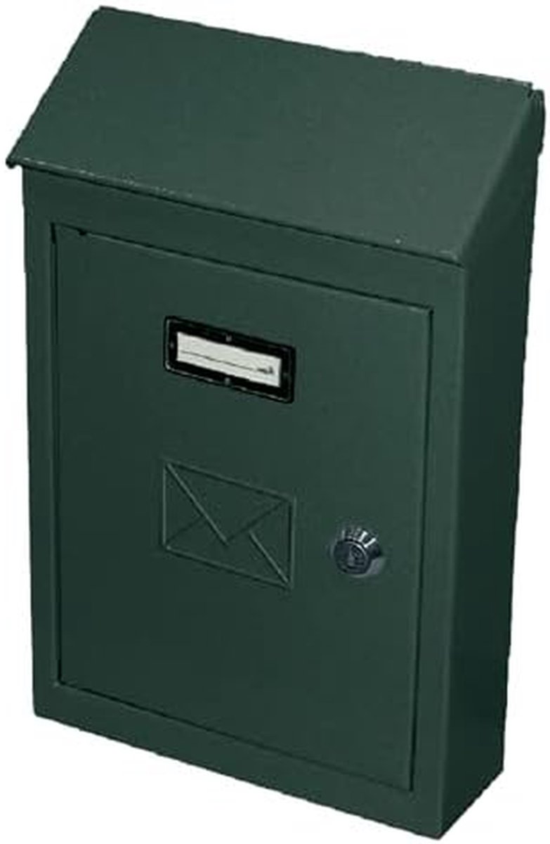Brievenbus Groen - Wandbrievenbus - Post Ontvangen - Cilinderslot - 20 x 7 x 30 cm - Groen