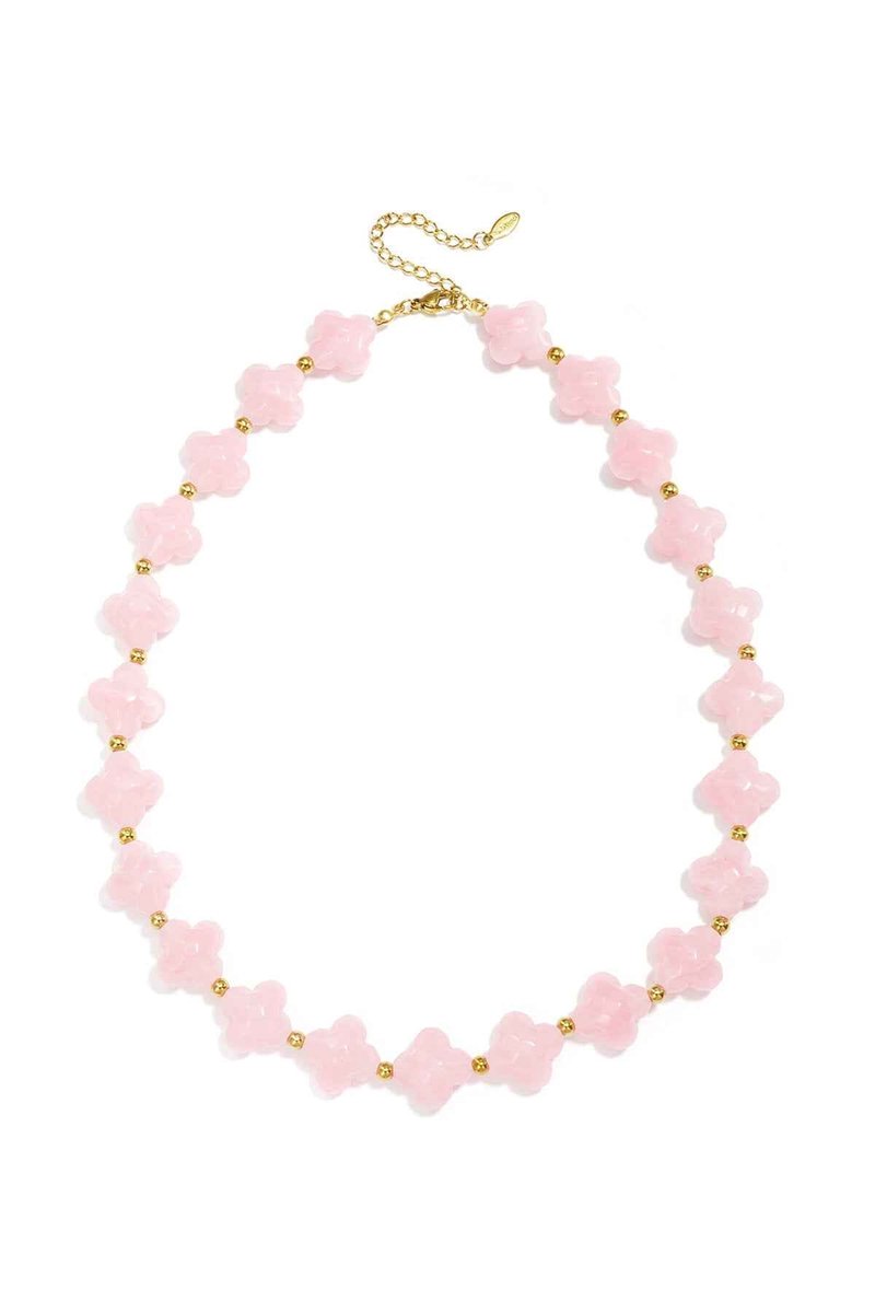 Kralenketting met klaver kraaltjes