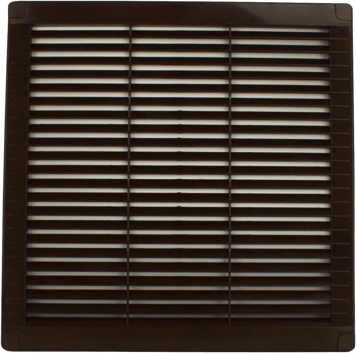 Ventilatierooster met gaas - Wandrooster Afdekrrooster - Ventilatie Ruimtes - Insectenwering - 250 x 250 mm - Bruin