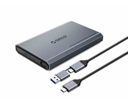 Let op type!! ORICO 2518C3-G2 4TB HDD SSHD SSD 2 5 inch USB 3.1 Gen2 USB-C/type-C interface aluminium legering harde schijf behuizing (zilver)