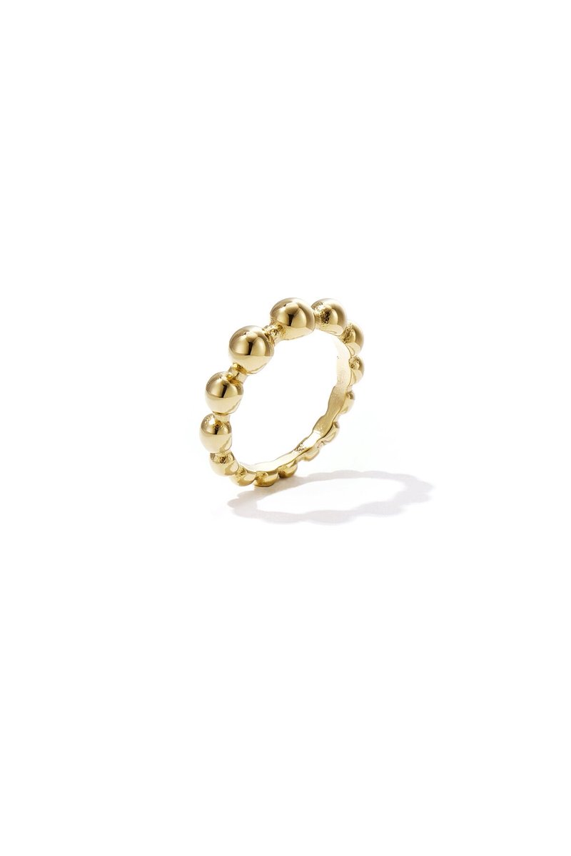 Statement ring met bolletjes