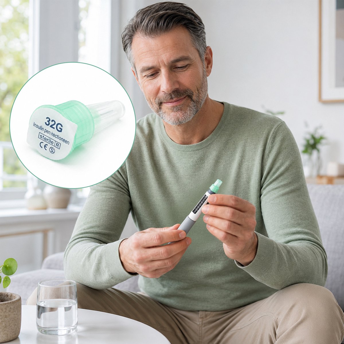 Insuline Pennaalden 32G 4mm – Ultradun & Pijnarm – Geschikt voor GLP-1 Medicatie (zoals ozempic, Wegovy, Mounjaro & Saxenda) - 50 Stuks