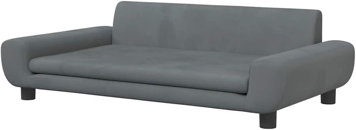 Hondenbank - Huisdier meubel - Ontspannen liggen - Stevig frame - 100x54x33 cm - Donkergrijs