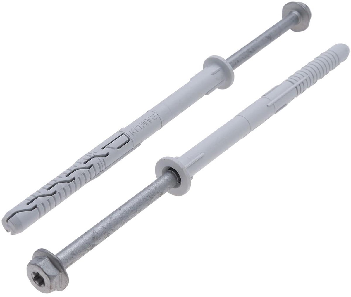 Schroeven en pluggen - Muurbevestiging set - Zware voorwerpen monteren - Torx kop ontwerp - 10x300mm 25 stuks - Zilverkleurig