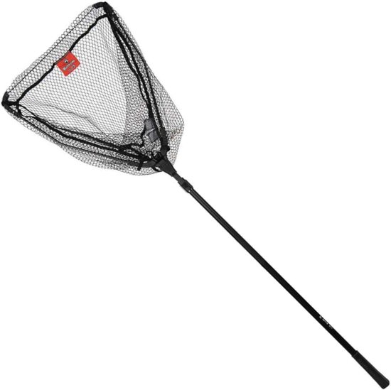 Schepnet Rubber Mesh - Visnet - Roofvis Vangen - Visvriendelijk Materiaal - 50cm 2m Handvat - Meerkleurig — afbeelding 2