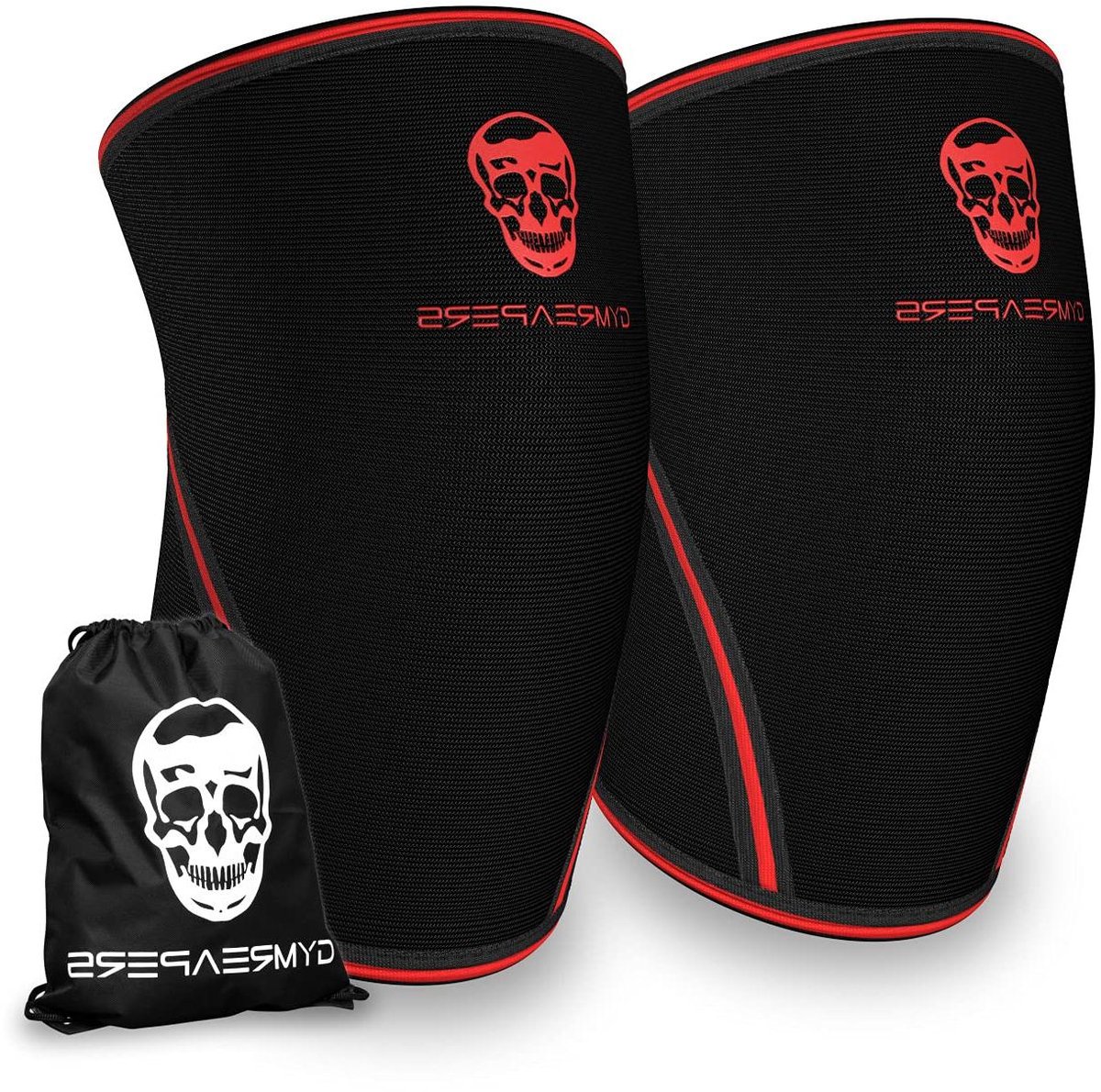 Kniebeschermers - Compressie sleeves - Gewichtheffen Fitness - Duurzaam materiaal - 7 mm dik - Zwart