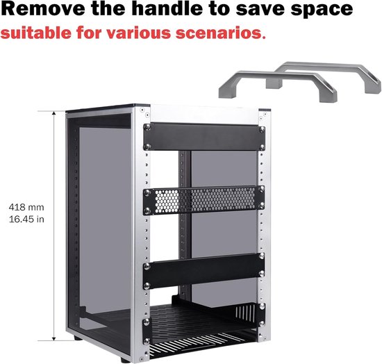 Mini Serverkast 8U 10 Inch Rack met Plank voor NAS en Netwerkapparatuur van Merkloos — afbeelding 3