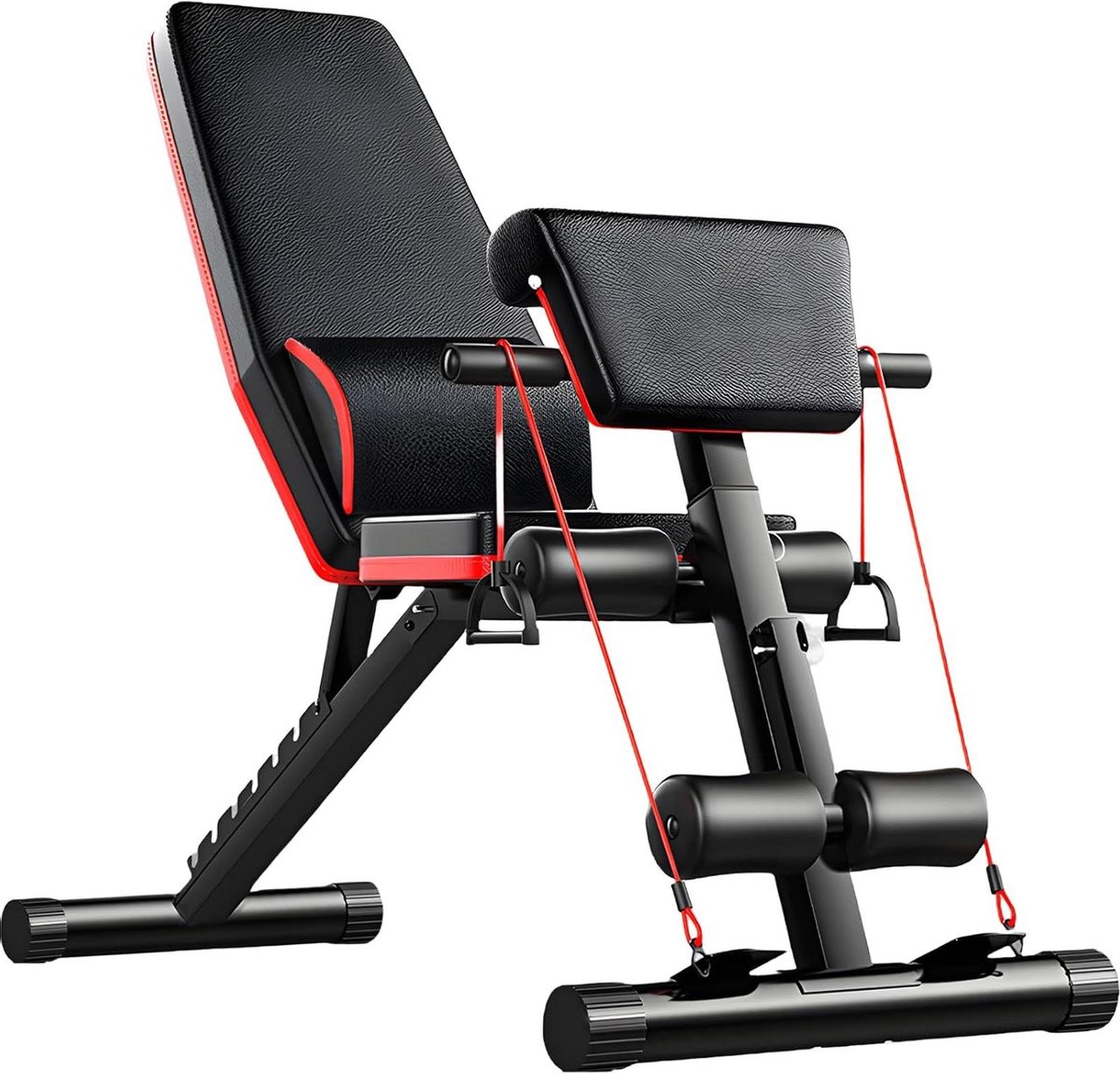 Verstelbare Trainingsbank - Fitnessbank Halterbank - Kracht Training - Opvouwbaar Ontwerp - 100 x 42 x 100 cm - Zwart