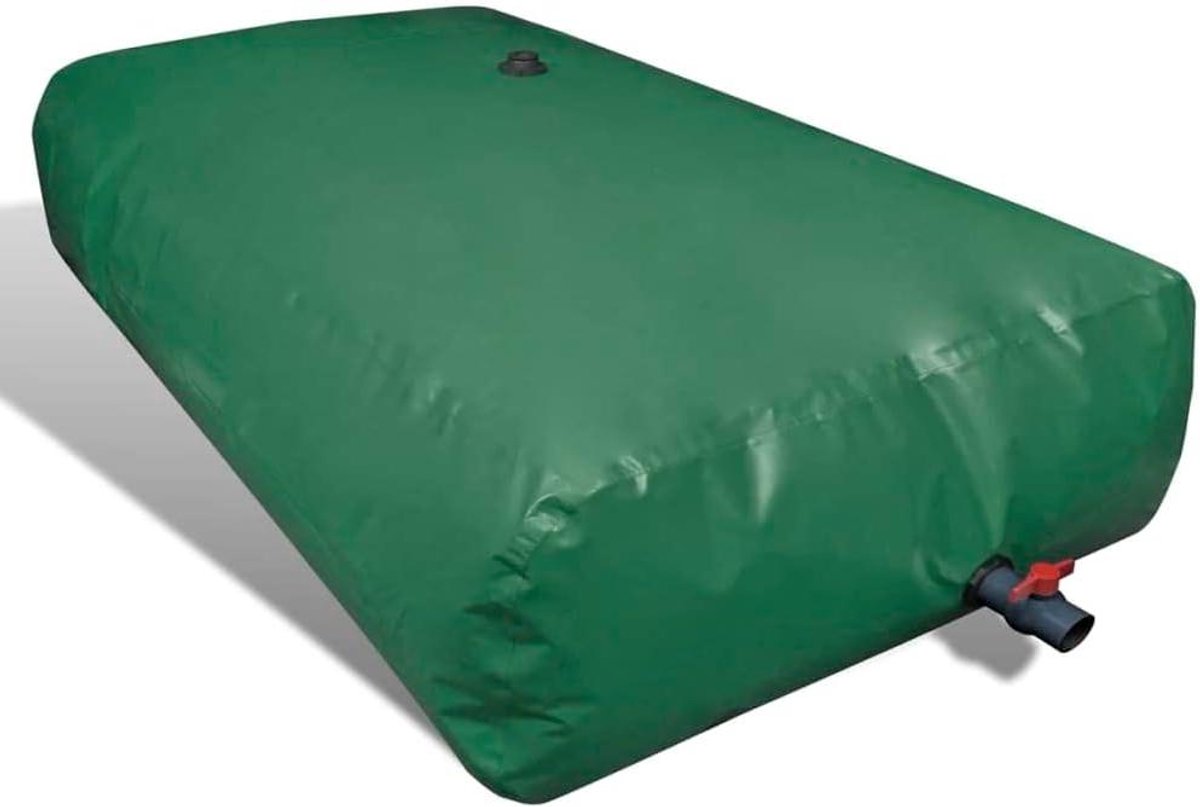 Inklapbare Watertank - Regenton PVC - Tuin Bewateren - UV- en Corrosiebestendig - 3000 L - Groen