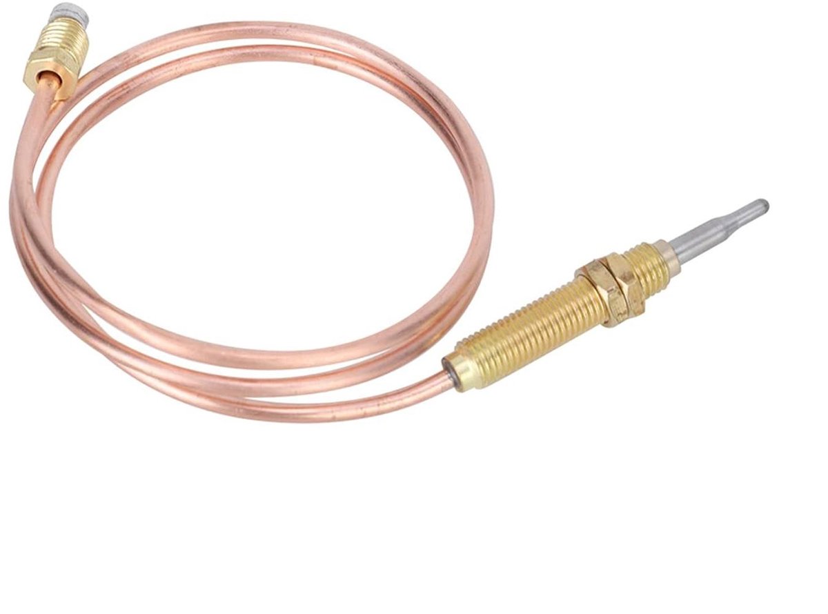Thermokoppel Gasbrander - Vervangingsonderdeel Hittevoeler - Grillonderhoud - M8 Draad - 5.6 x 5.3 cm - Zilver
