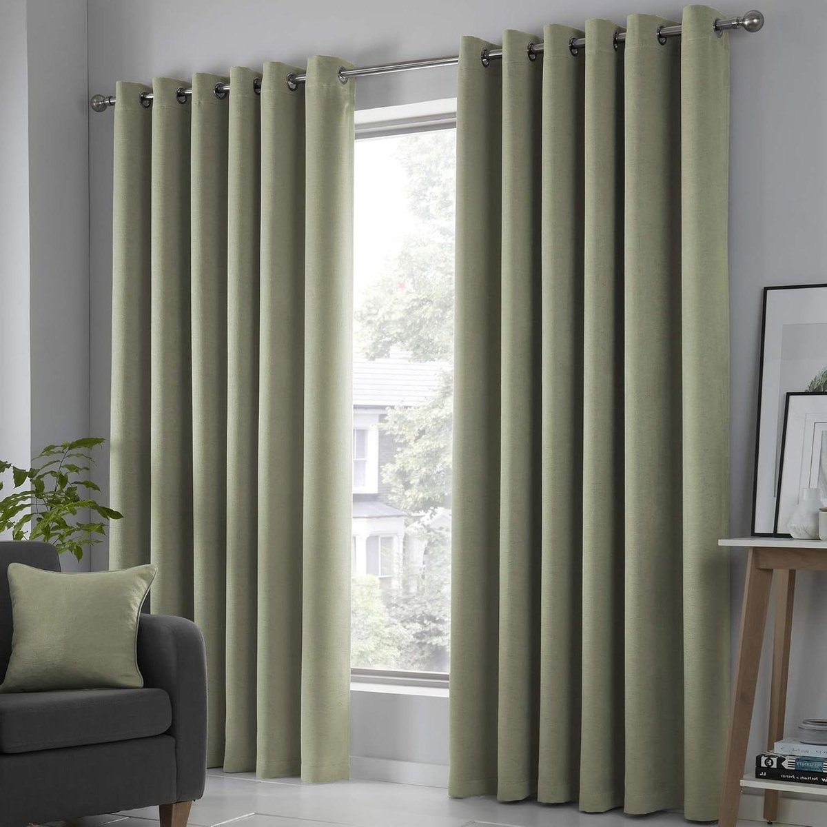 Verduisterende Gordijnen - Raambekleding Kamer - Licht Regelen - Drievoudig Geweven Stof - 117 x 137 cm - Groen