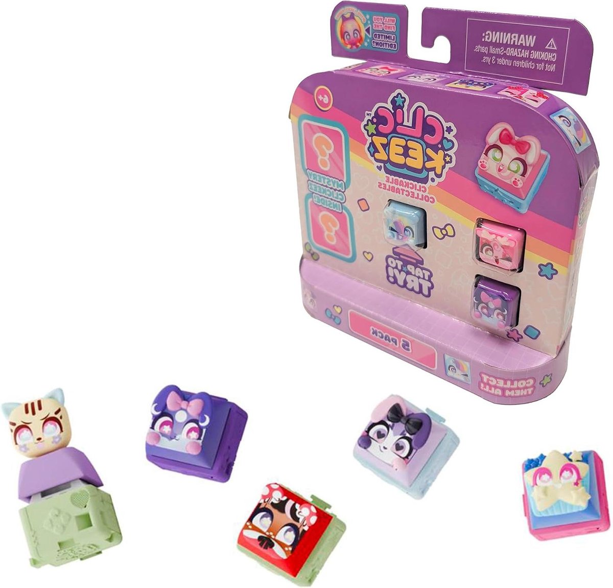 Clickeez Sleutelhanger - Speelgoed Sleutels - Verzamelen en Spelen - Klikkend en Verzamelbaar - 4 x 12.7 x 14.7 cm