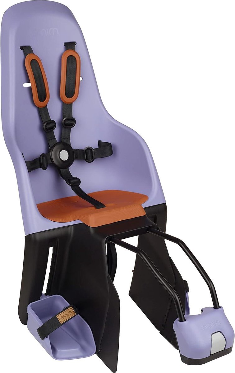 Kinderfietszitje Achter - Fietsstoeltje Baby - Veilig Fietsen - Framebevestiging - 9-22 kg - Paars