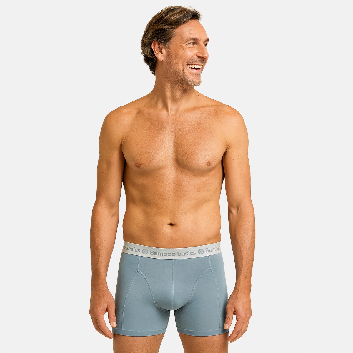 Bamboo Basics Heren Bamboe Boxershorts Rico (3-pack) - Licht Grijs, Licht Blauw, Groen - Ondergoed Heren - Boxershort Heren Lange pijp - Maat M