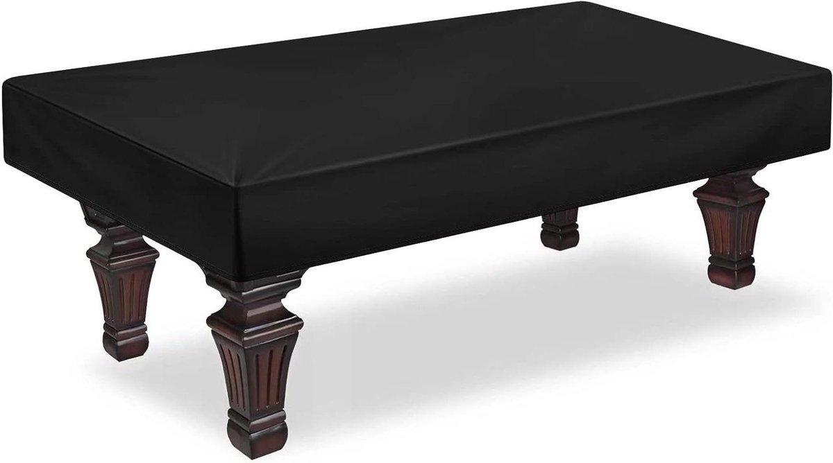 Biljarttafelhoes - Pooltafelkleed - Tafel Beschermen - Waterdicht Oxford Stof - 8 voet - Zwart