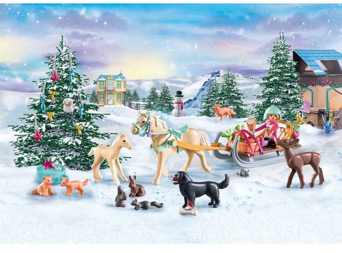 PLAYMOBIL Adventskalender Paarden: kerst sleerit - 71345 — afbeelding 12