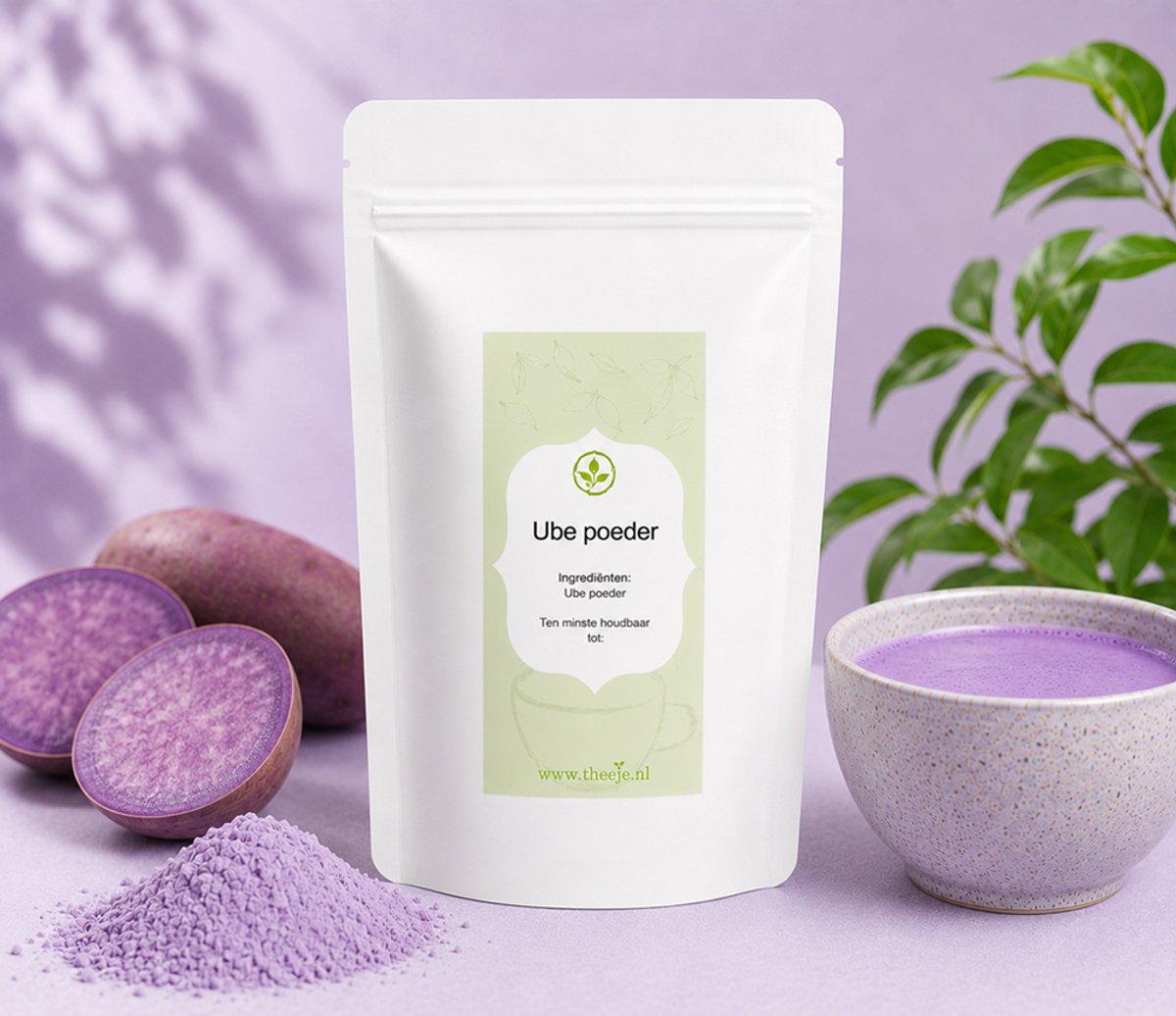 Ube Poeder – 100% Puur – Echte Filipijnse paarse yam (Dioscorea alata) – Natuurlijke paarse kleurstof – Voor latte, smoothies, bakken & desserts - 50 gram