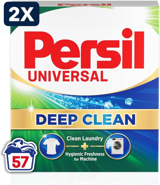 2 x Persil Waspoeder - Wasmiddel - Witte Was - Grootverpakking - 57 Wasbeurten