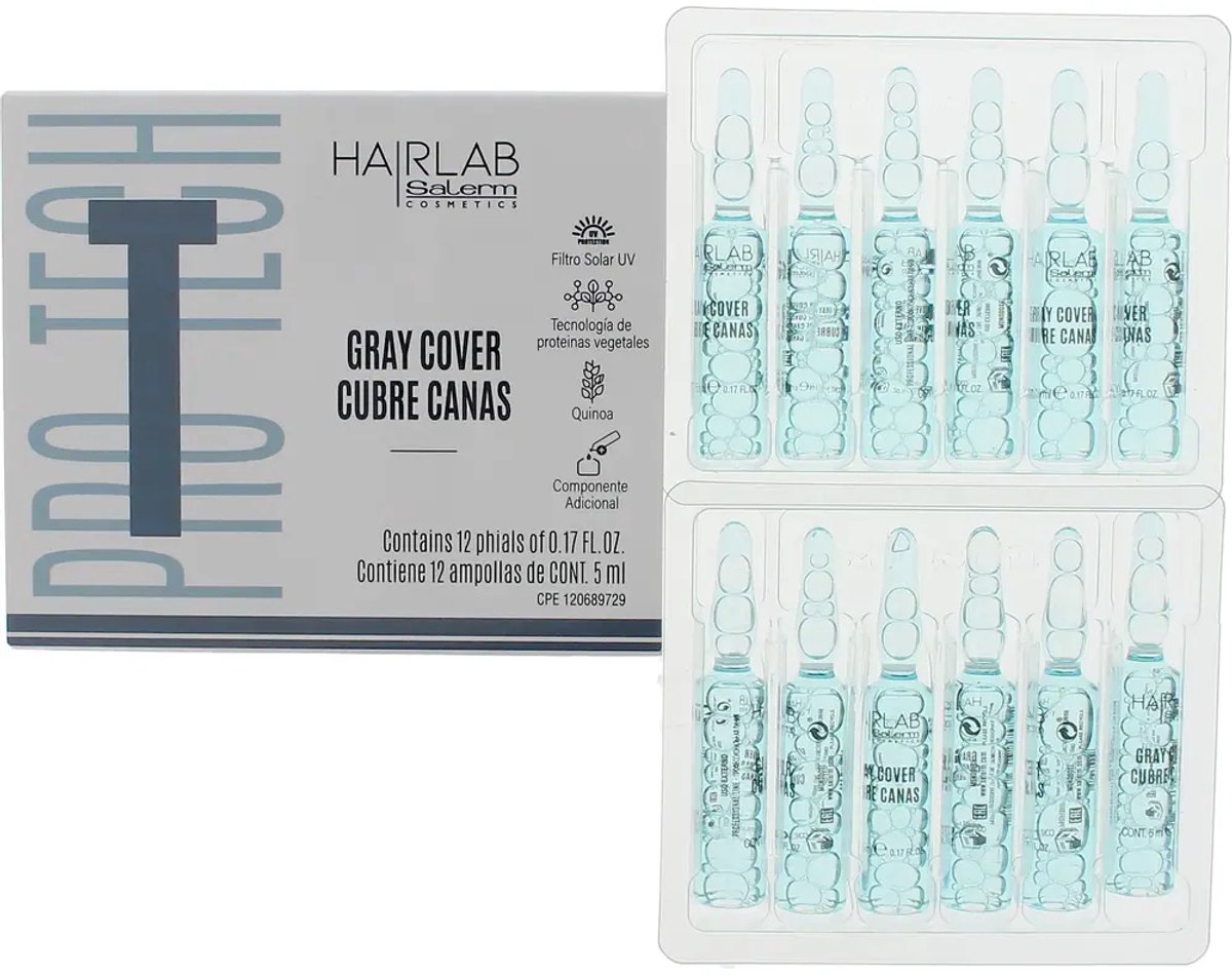 Ampullen voor het verbergen van grijze haren Salerm GRAY COVER 5 ml