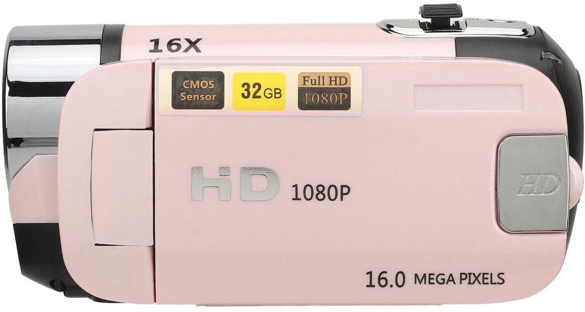 Dailygoods- Digitale Camera 16 MP - 1080P Videoresolutie - Draaibaar Scherm 2,4 Inch - 16x Digitale Zoom - Invullicht - Ondersteunt Opladen tijdens Opnemen - Camcorder