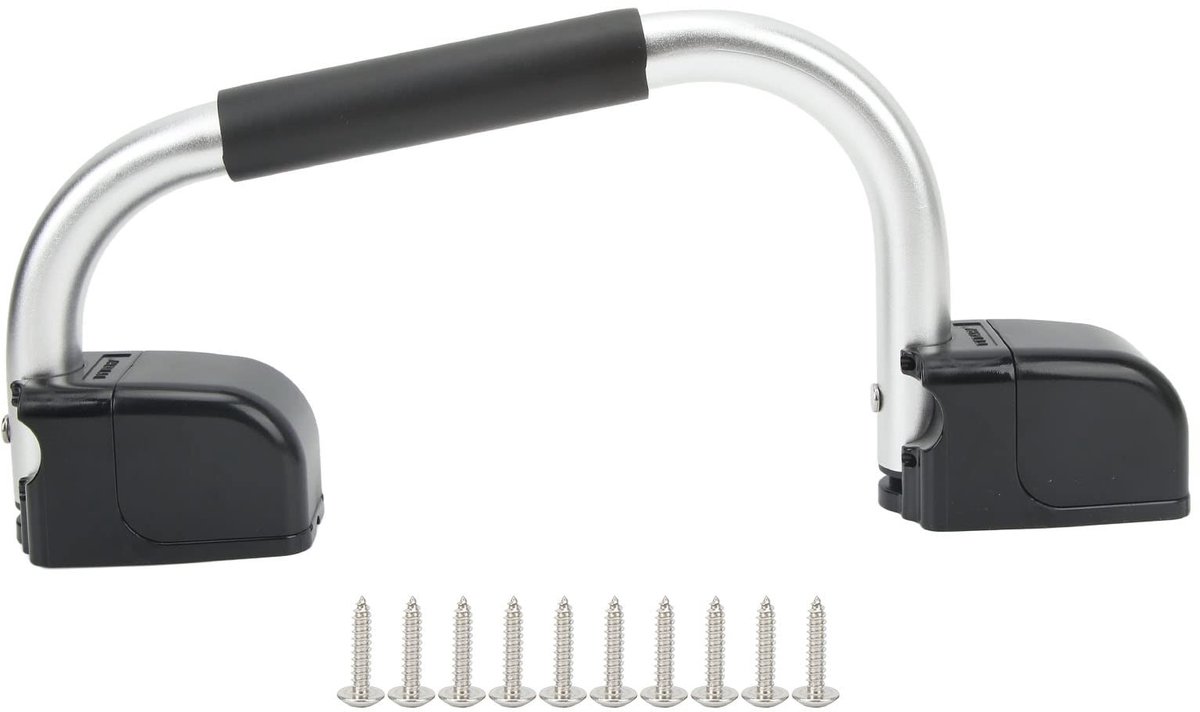 Dailygoods- Handgreep Inklapbaar - Ergonomisch Ontwerp - Antislip EVA-greep - Geanodiseerd Aluminium - Duurzaam - Comfortabele Grip - Instaphandgreep