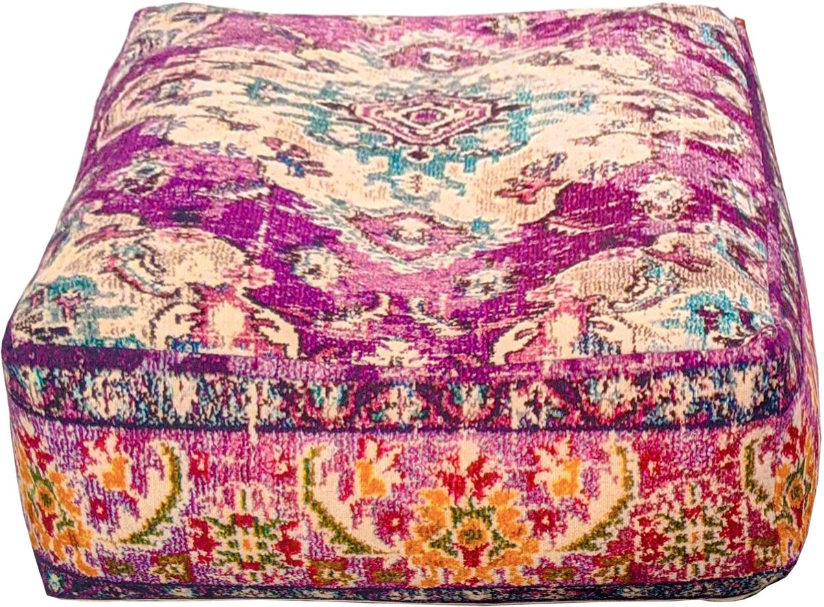 Kussenhoes 60x20 cm - Boheemse Stijl - Gedrukte Katoenen Kussensloop - Meditatie Tapijt - Vloerkussen - Handgenaaid