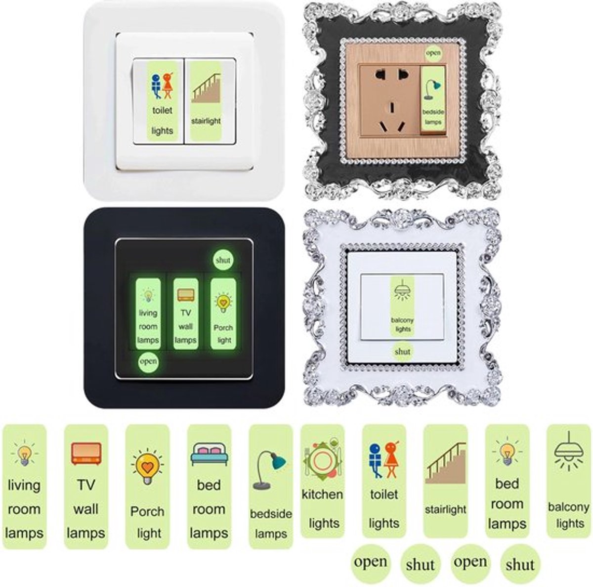Dailygoody Switch Stickers - Decoratie - Verhoogde