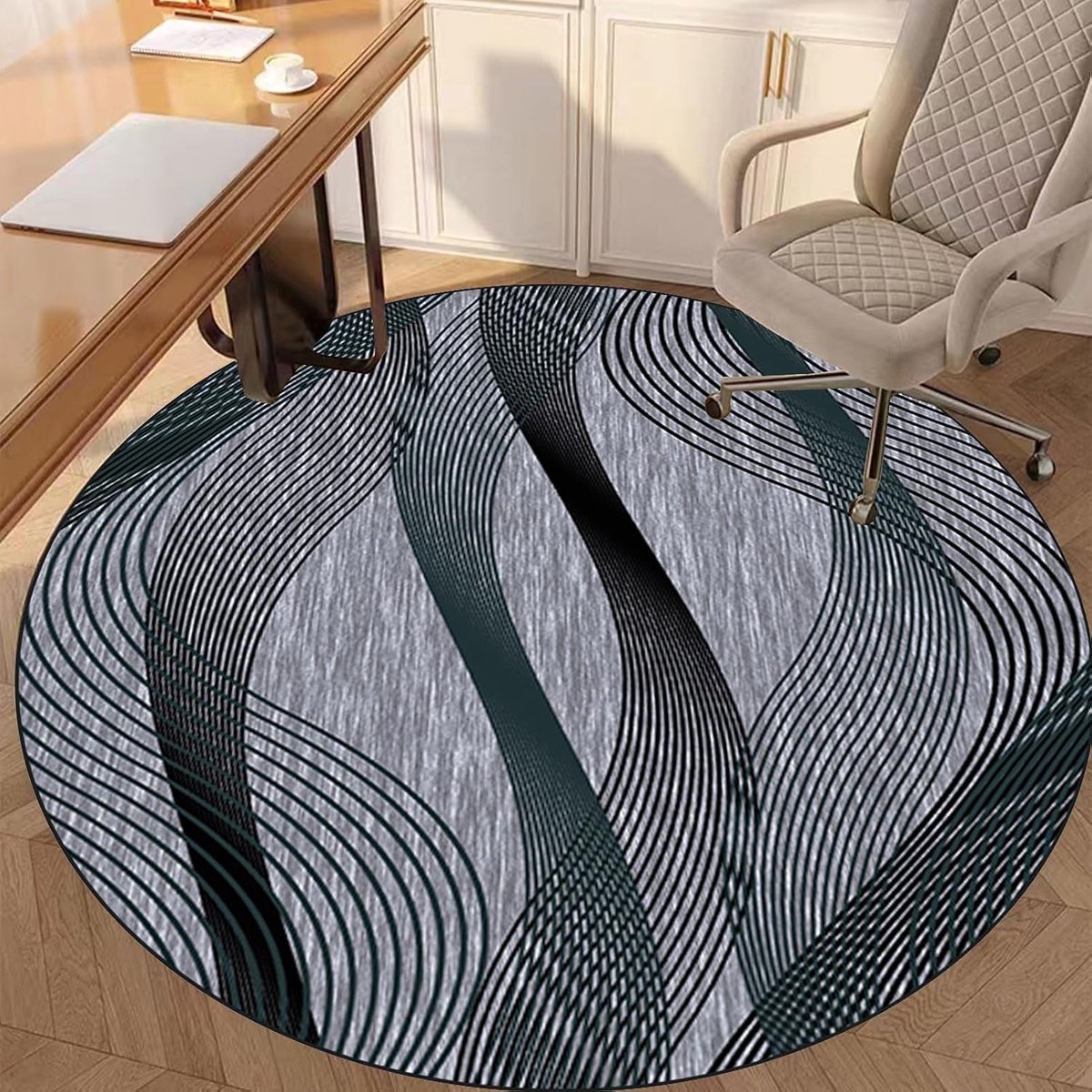 Stoelmat - Vloerbeschermer - Vloer Beschermen - Antislip & Geluiddempend - 80 cm Rond - Tr