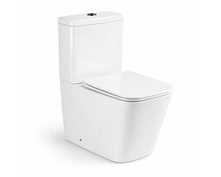 Zimmer Harmony Staand Toilet Wit Rimless | Inclusief Softclose WC-bril | Waterbesparend | Modern Design | Compleet Toilet met Reservoir