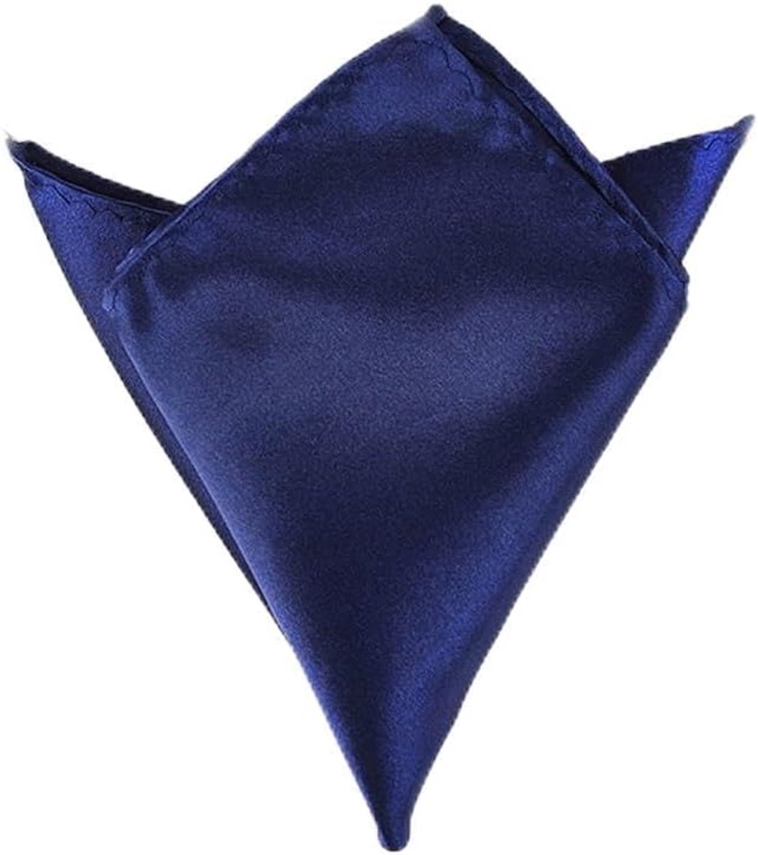Luxe zakdoeken - Herensjaaltjes - Zakelijk gebruik - Effene kleur - 22 x 22 cm - Blauw