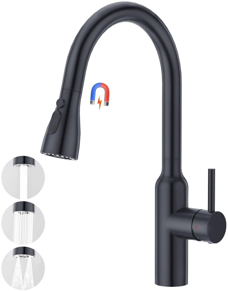 Dailygoods- Spoelbak Kraan met Douche - Keukenkraan uittrekbaar - 360° draaibaar - Roestvr