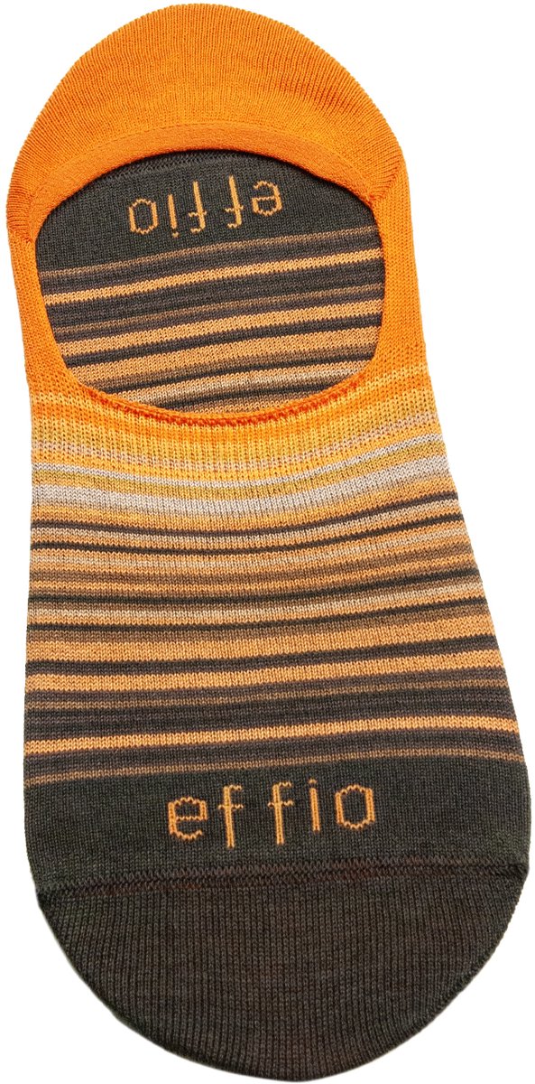 Effio sneaker sokken - Klimaatsokken - Bodemleven- Bruin Oranje- maat 41-45