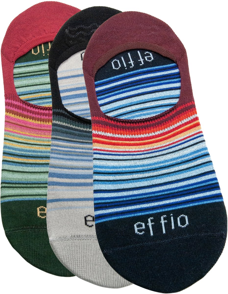 Effio sneaker sokken - Klimaatsokken - 3pack - Multi - maat 41-45