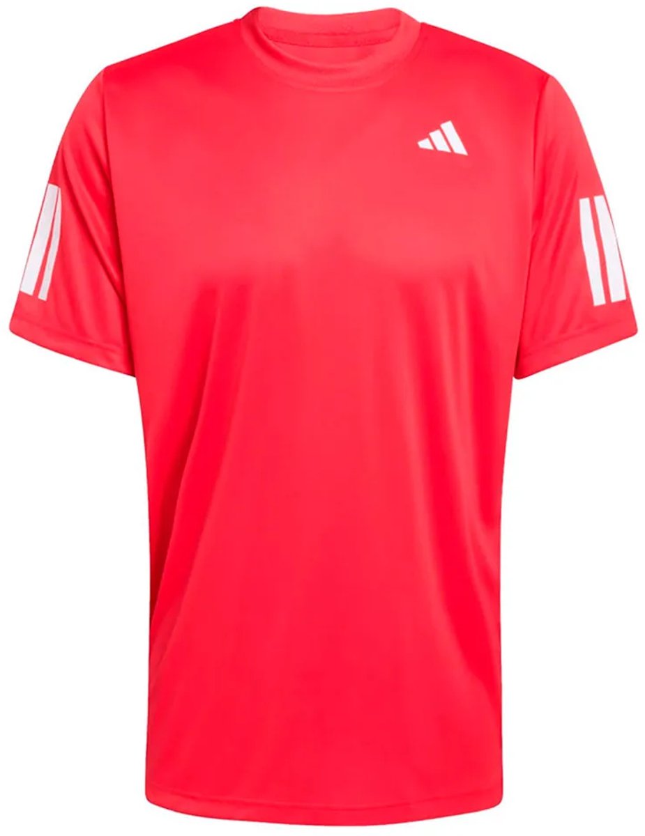 Adidas Club Climacool 3 Stripes T-shirt Met Korte Mouwen Man Pure Ruby