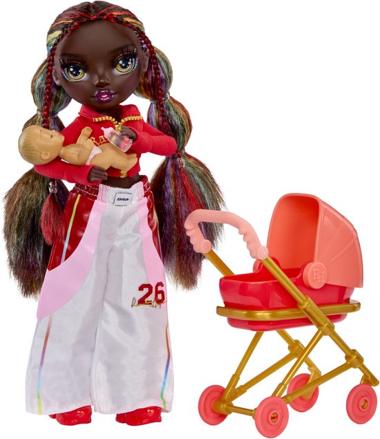 Rainbow High Jr. High™ Bestie Babysitters™ - Iris Bow, modepop van 23 cm van Rainbow High — afbeelding 5