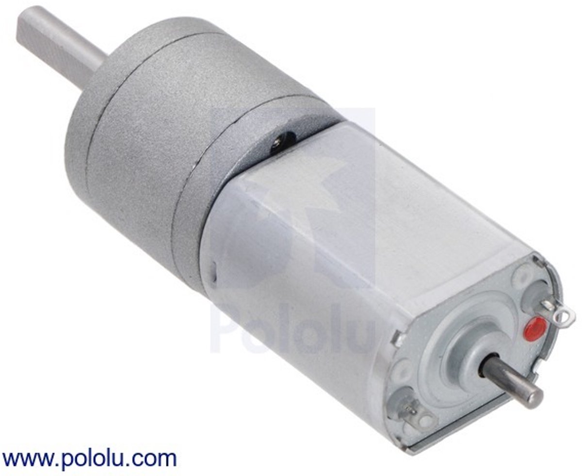 25:1 Metal Gearmotor 20Dx41L mm 6V with Extended Motor Shaft Pololu 3462