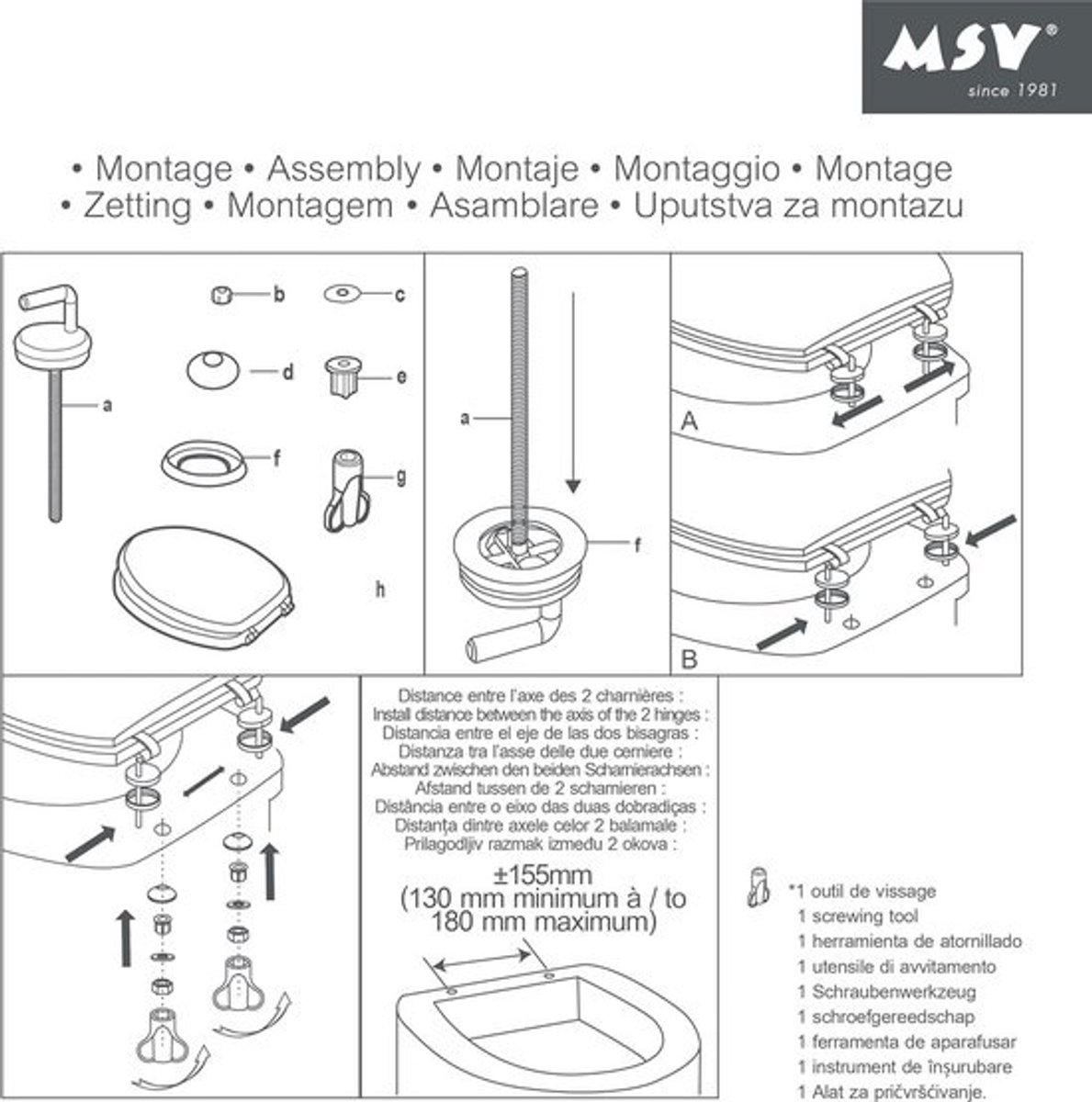Stevige Toiletzitting met Deksel - MDF Houtkern en RVS Scharnieren - Violet Lila