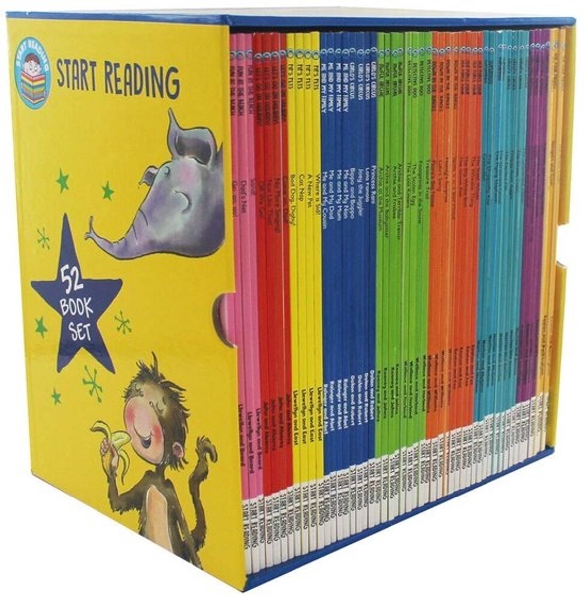 52 Leesboeken voor Kinderen 4-7 Jaar | Bookband Methode | Box Set voor Beginners | Verhalen over Avontuur, Dieren & Fantasie | Leesplezier & Vaardigheidstraining