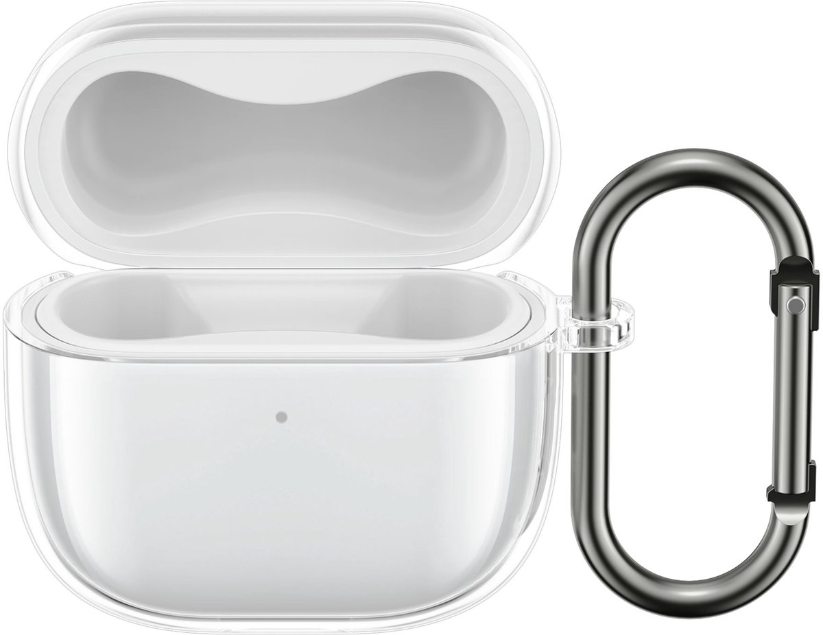 kwmobile Earphones Case for Huawei FreeClip 2 Case - Clear TPU Silicone Earbuds Cover - Transparent
