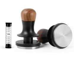 Espresso Tamper 51 mm met Constante Druk 6,8/13,6 kg - Gietijzer 2.0 met 2 Ingebouwde Veren en Akoestische Feedback