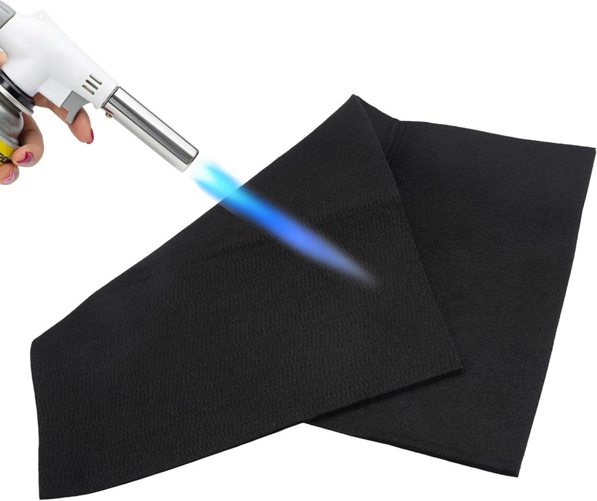 Brandwerende Mat - Hittebestendige Onderlegger - Hoge Temperaturen Beschermen - Tot 800°C Bestand - 50x30cm - Zwart