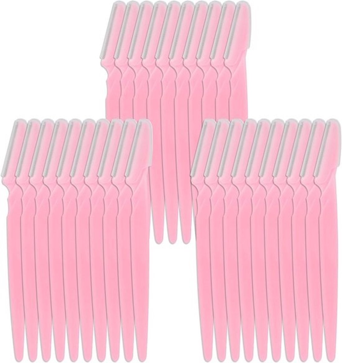30x Wenkbrauwtrimmer & Gezichtsscheermes voor Precisie Ontharing Mannen en Vrouwen