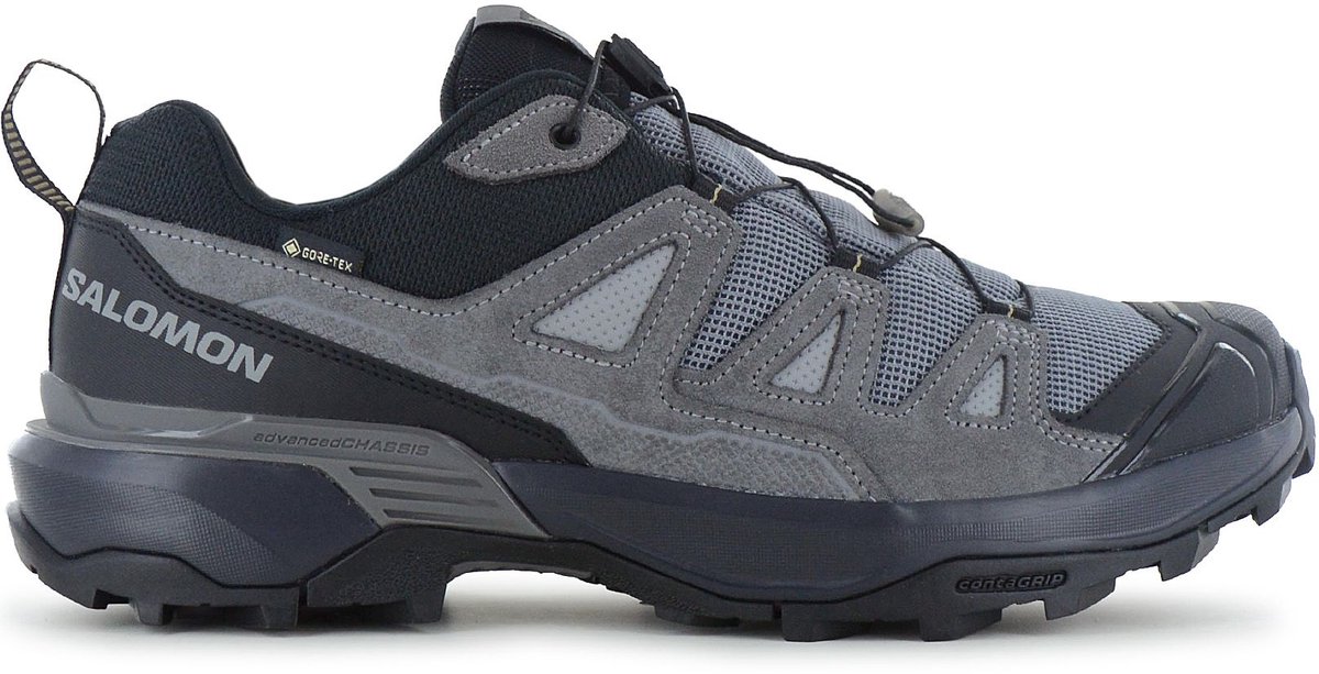 Salomon X ULTRA 360 Leather - GORE-TEX - Heren Wandelschoenen Trekking Schoenen Grijs 475714 , Maat: EU 41 1/3 UK 7.5