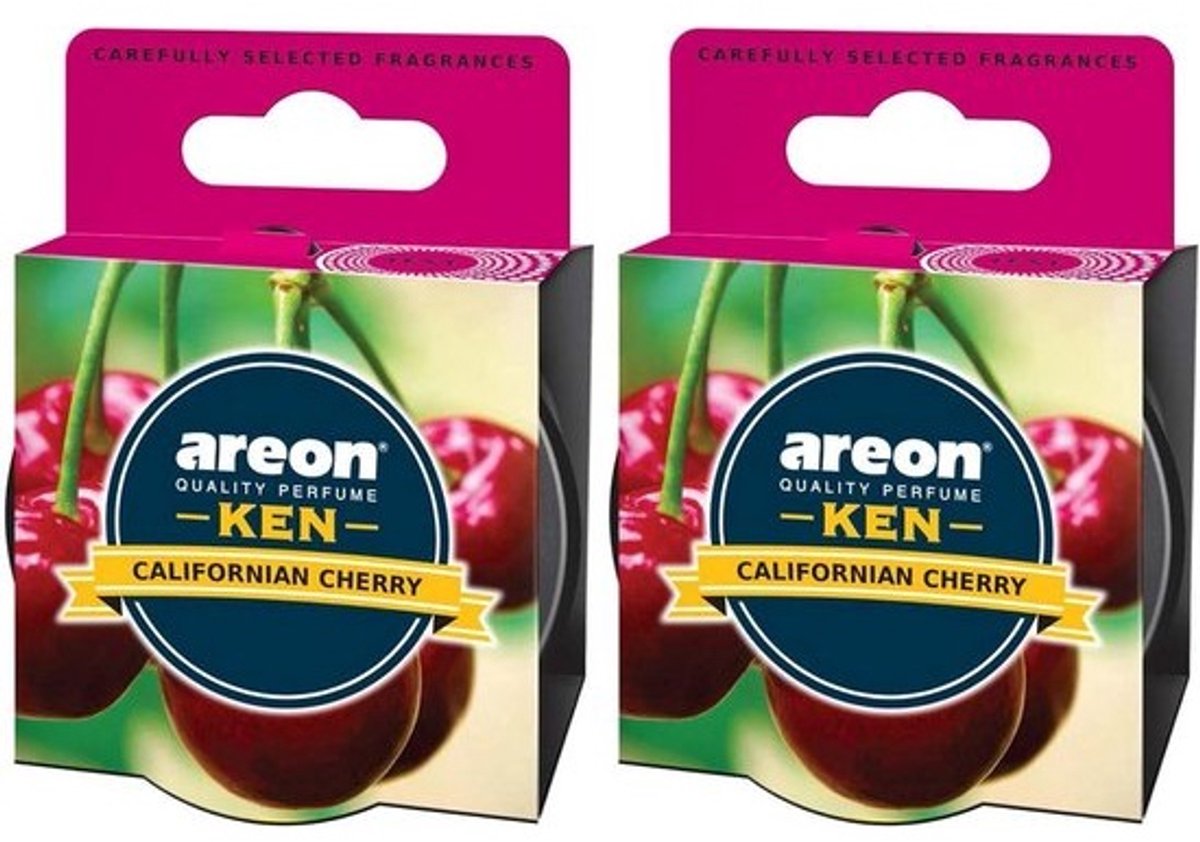 Luchtverfrisser 2 x Ken Californian Cherry Auto geurdoos kamergeur verfrisser