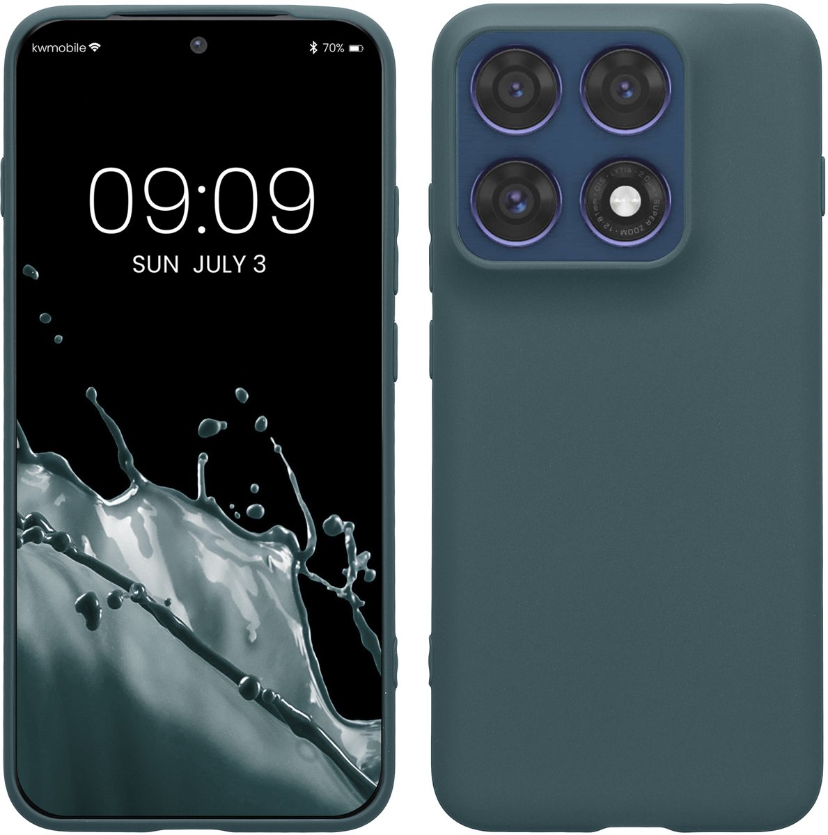 kwmobile telefoonhoesje geschikt voor Motorola Edge 70 Pro - Hoesje voor smartphone - Back cover in leisteen