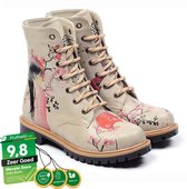 GOBY Sakura Geisha Laarzen – Handmade – Vegan Leer – Dames – Maat 38