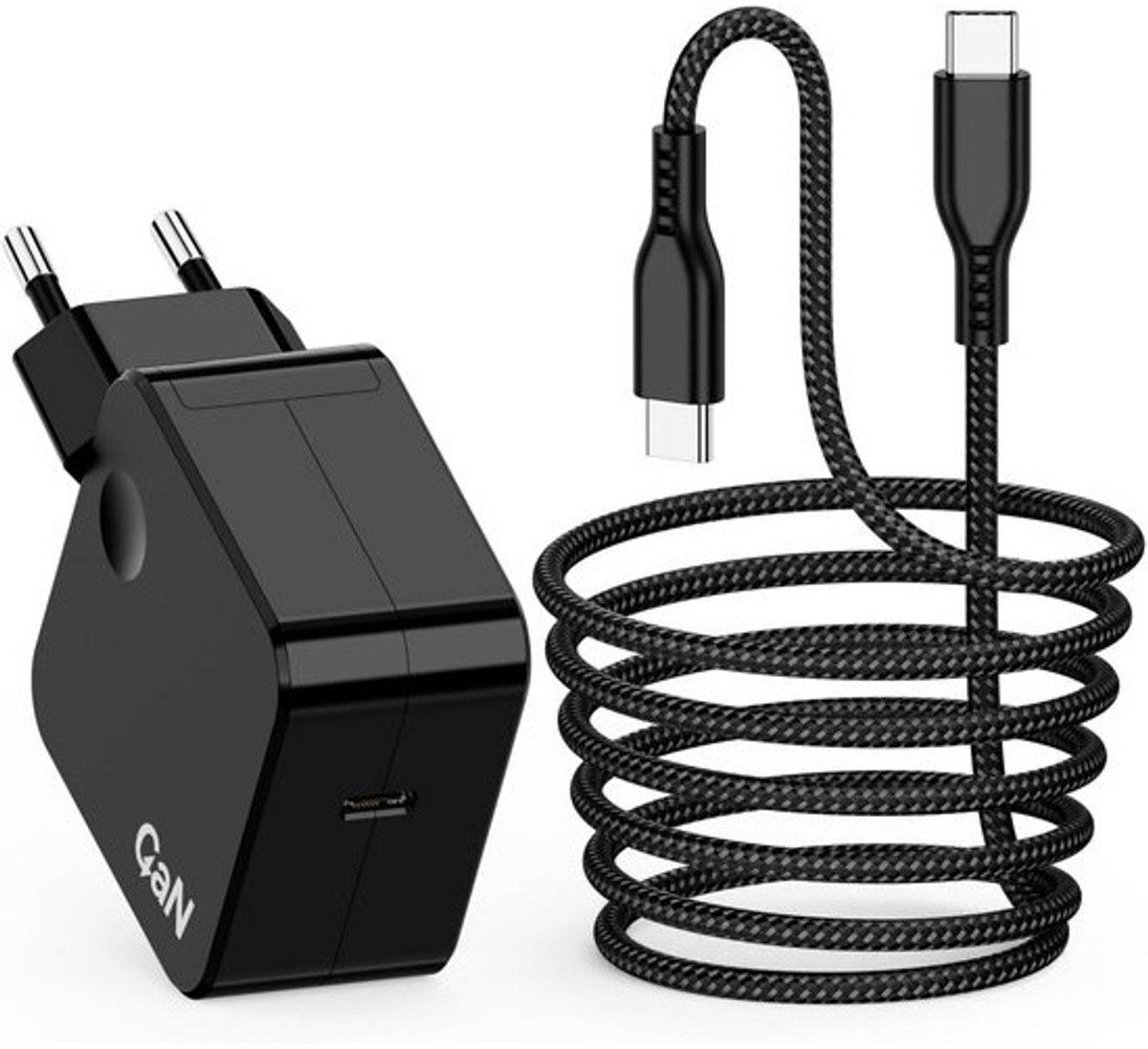 Krachtige Oplader - GaN Snellader - Drones Camera's - 65 Watt Vermogen - Compact Formaat - Zwart