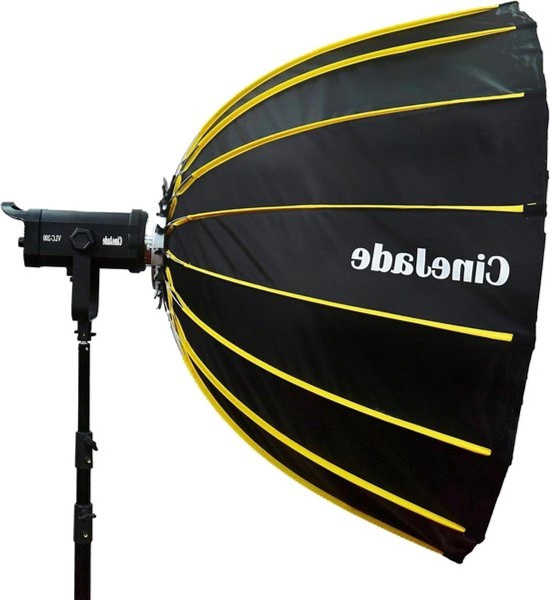Parabolische Softbox - Softbox met Grid - Professionele Verlichting - 16-Rib Structuur - 120 cm - Zilver
